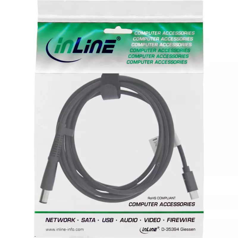 InLine USB-C na HP notebook (okrúhly/veľký) nabíjací kábel, 2m