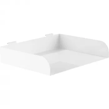Modulárna polica InLine Slatwall Shelf large biela oceľ 318 mm 250 mm 68 mm