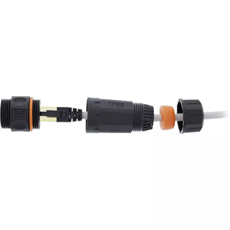 InLine Cat.6A spojka, vodotesná IP68, 2x RJ45 samica/samica, 1:1