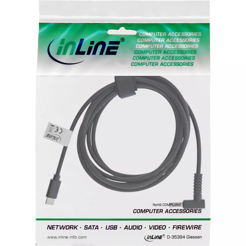 InLine USB-C na HP notebook (okrúhly/malý) nabíjací kábel, 2 m