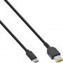 InLine USB-C na Lenovo notebook (obdĺžnikový) nabíjací kábel, 2 m