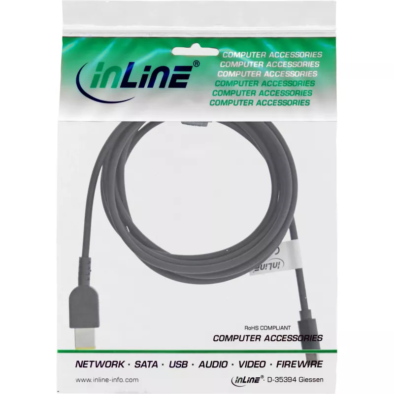 InLine USB-C na Lenovo notebook (obdĺžnikový) nabíjací kábel, 2 m