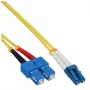 Glasfaser-Duplexkabel LC/SC 9/125µm OS2 3 m InLine 88656N