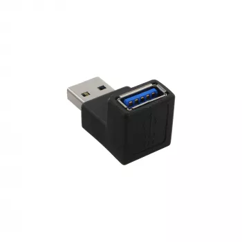 USB 3.0 adaptér Type-A samec / A samica zahnutý 90° InLine 35300R