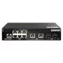 QNAP QSW-M2106R-2S2T sieťový switch Managed L2 10G Ethernet (100/1000/10000) 1U čierny
