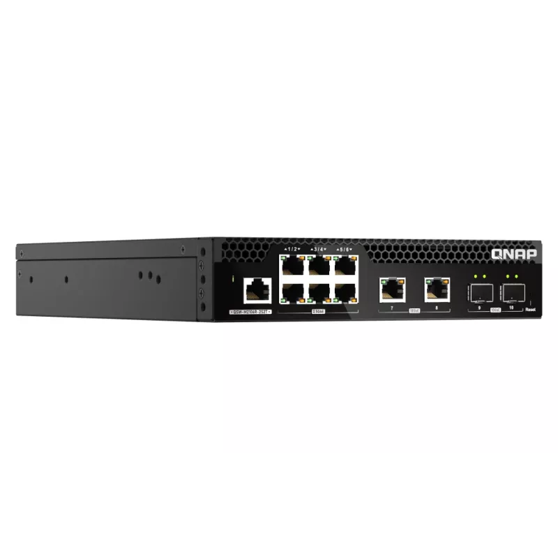 QNAP QSW-M2106R-2S2T sieťový switch Managed L2 10G Ethernet (100/1000/10000) 1U čierny