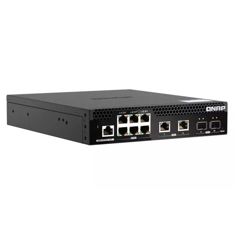 QNAP QSW-M2106R-2S2T sieťový switch Managed L2 10G Ethernet (100/1000/10000) 1U čierny