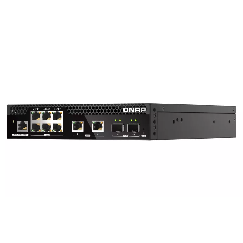 QNAP QSW-M2106R-2S2T sieťový switch Managed L2 10G Ethernet (100/1000/10000) 1U čierny