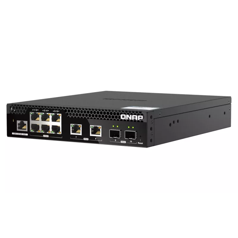 QNAP QSW-M2106R-2S2T sieťový switch Managed L2 10G Ethernet (100/1000/10000) 1U čierny