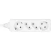 InLine zásuvková lišta, 4-násobná, 2x CEE7/3 + 2x Euro CEE 7/16, biela, 3 m