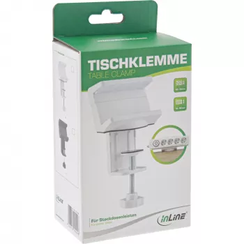 Držiak predlžovacieho kábla InLine 23191B čierny ABS oceľ 100 mm šírka