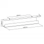 InLine systém na vedenie káblov pod stolom 23190W — oceľ, biela, 114×600×76 mm