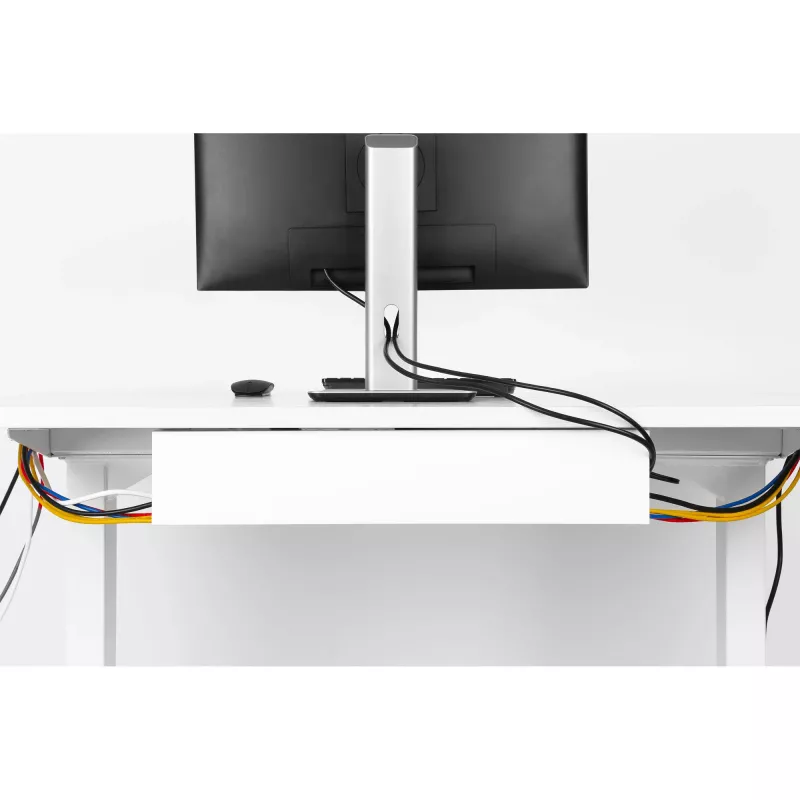 Systém na vedenie káblov pod stolom InLine 23190B, oceľ, čierna, 114×600×76 mm