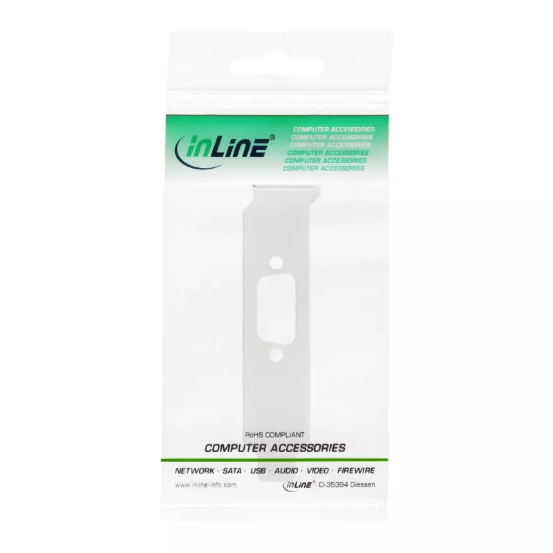 Low-Profile slotový plech InLine 33208D s výrezom pre DB9 konektor
