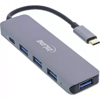 USB hub InLine USB 3.2 USB-C Multi Hub 4x USB-A 5Gb/s + USB-C (dáta/PD 87W)
