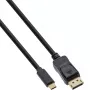 USB display kábel InLine 64123 USB-C konektor samec na DisplayPort konektor samec 3 m