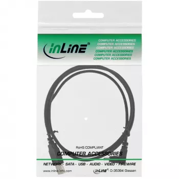 InLine USB Type-A konektor samec / Mini-USB konektor samec 5 pin zahnutý 90° čierny 3 m