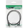 InLine USB Type-A konektor samec / Mini-USB konektor samec 5 pin zahnutý nadol 90° čierny 1 m