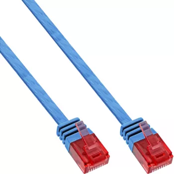 InLine plochý ultraslim patch kábel U/UTP Cat.6 gigabitový modrý 1,5 m