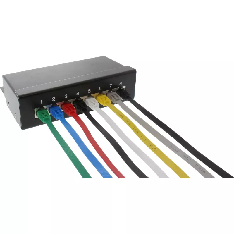 InLine plochý ultraslim patch kábel U/UTP Cat.6 gigabitový modrý 1,5 m