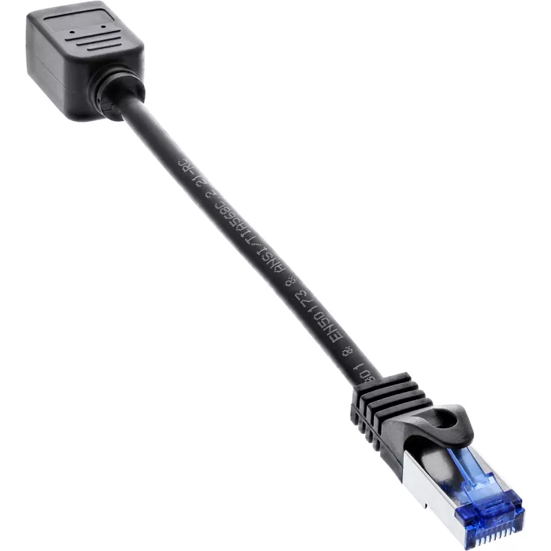 InLine predĺženie patch kábla, RJ45 ochrana, S/FTP (PiMf), Cat.6A, 0,2 m