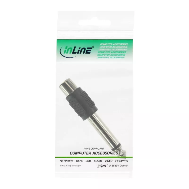 InLine audio adaptér 6,3mm samec RCA mono samica 99322