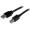 StarTech.com 15m aktívny USB 2.0 A na B kábel, dlhý USB tlačiarňový kábel, 1x USB-A (M), 1x USB-B (M) – čierny