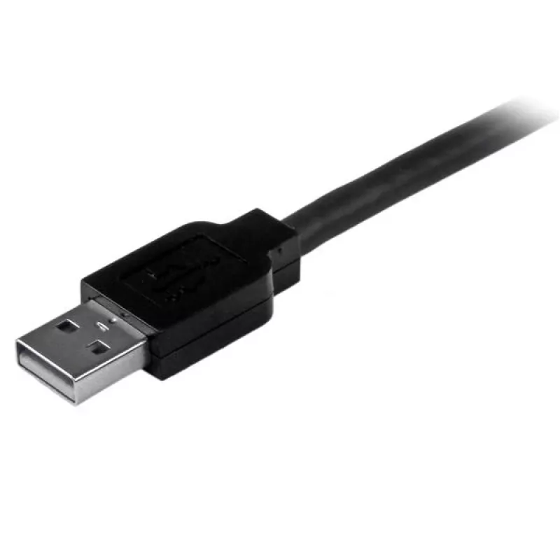 StarTech.com 15m aktívny USB 2.0 A na B kábel, dlhý USB tlačiarňový kábel, 1x USB-A (M), 1x USB-B (M) – čierny
