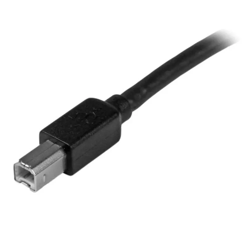 StarTech.com 15m aktívny USB 2.0 A na B kábel, dlhý USB tlačiarňový kábel, 1x USB-A (M), 1x USB-B (M) – čierny