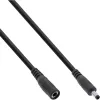 InLine DC predlžovací kábel, DC samec/samica 4,0x1,7mm, čierny, 3m