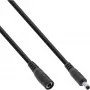 InLine predlžovací DC kábel, DC konektor samec/samica 4,0x1,7mm, čierny, 1m