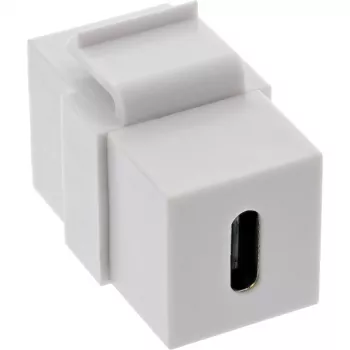 InLine USB 3.1 Snap-In modul, USB-C konektor samica/samica, biele puzdro