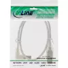 InLine USB 2.0 kábel ľavý zahnutý Type-A konektor samec / B konektor samec transparentný 3 m