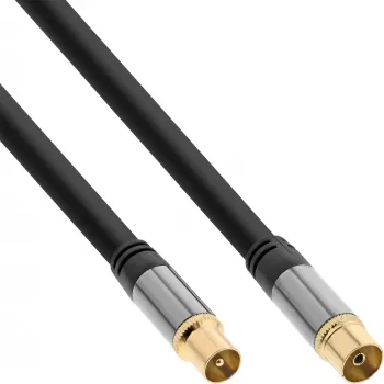 Anténny kábel InLine Premium 69203P 4-násobne tienený >110 dB čierny 3 m