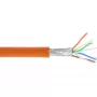InLine patch kábel S/FTP PiMF Cat.6A bezhalogénový 500 MHz oranžový 100 m