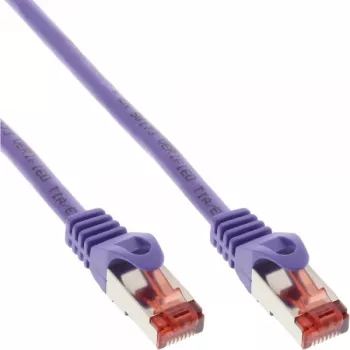 InLine patch kábel S/FTP PiMF Cat.6 250MHz PVC meď fialový 0,25m
