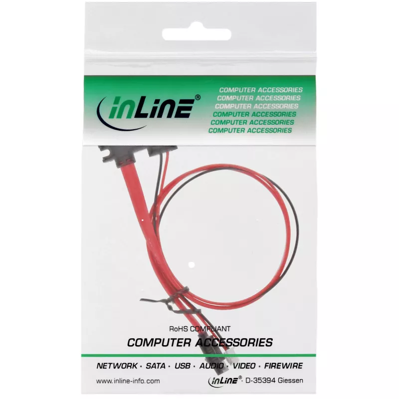 InLine SATA kábel pre Banana PI s dátovým a napájacím konektorom, 0,35 m