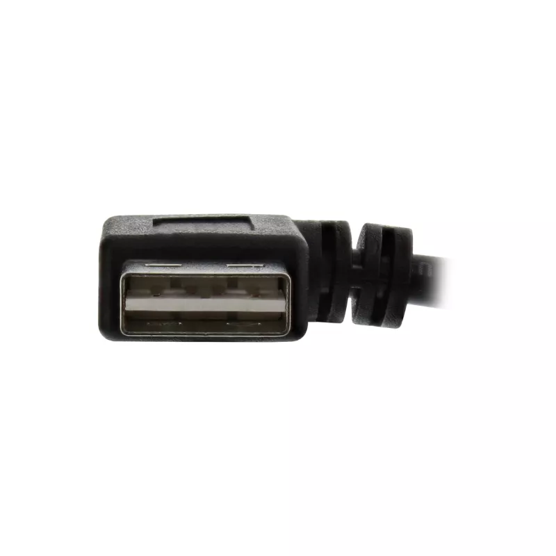 InLine USB 2.0 Smart kábel zahnutý + reverzibilný Type-A konektor samec / konektor samica čierny 2m