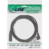 InLine USB 2.0 Smart kábel zahnutý + reverzibilný Type-A konektor samec / konektor samica čierny 2m