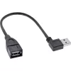 InLine USB 2.0 Smart kábel zahnutý + obojstranný Type-A konektor samec / konektor samica čierny 0,2 m