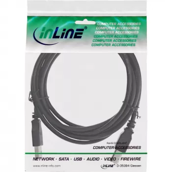 USB 2.0 kábel Type-A konektor samec / B konektor samec čierny 7m InLine 34557X