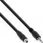 InLine audio adaptérový kábel, 3,5 mm stereo konektor samec/samica so závitom, 0,6 m