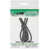 InLine audio adaptérový kábel, 3,5 mm stereo konektor samec/samica so závitom, 0,6 m