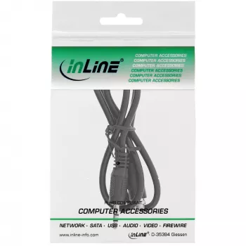 InLine audio adaptérový kábel, 3,5 mm stereo konektor samec/samica so závitom, 0,6 m
