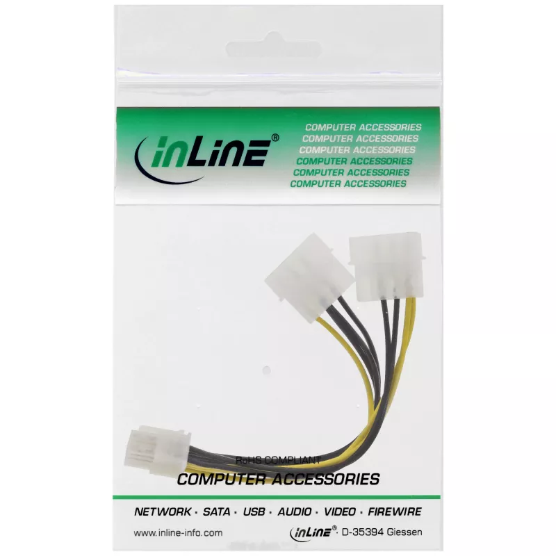 InLine napájací adaptérový kábel, 2x 5,25