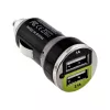 InLine USB DUAL+ autonabíjacia sada, napájací zdroj so 1 m špirálovým káblom
