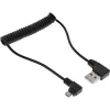 InLine USB DUAL+ autonabíjacia sada, napájací zdroj so 1 m špirálovým káblom