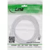 InLine patch kábel tenký, U/FTP, Cat.8.1, TPE bezhalogénový, biely 2 m