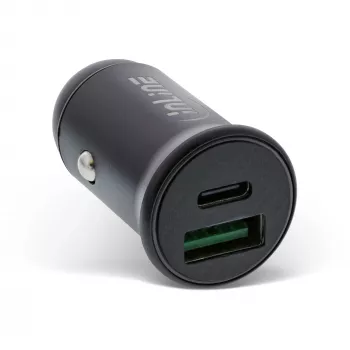 InLine USB nabíjačka do auta napájací adaptér Power Delivery, USB-A + USB-C, čierna