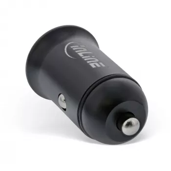 InLine USB nabíjačka do auta napájací adaptér Power Delivery, USB-A + USB-C, čierna
